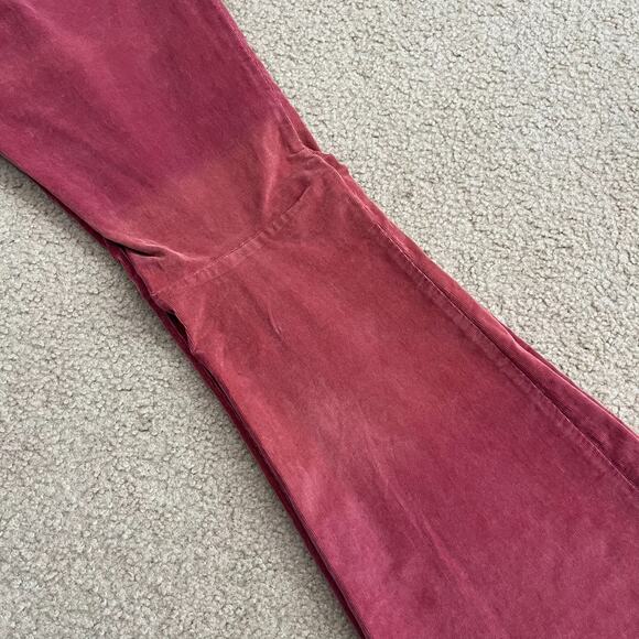 Free People Corduroy Pink Pull On Flare Pants Size 32 (flawed) - Picture 7 of 9